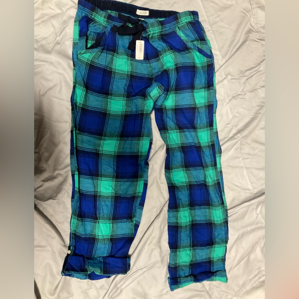 Aerie Plaid Lounge Pants - Blue and Green